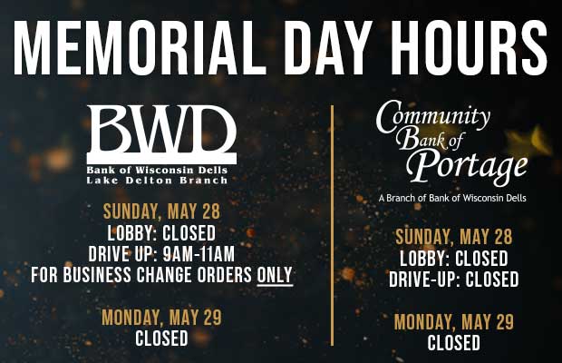 Memorial Day Hours